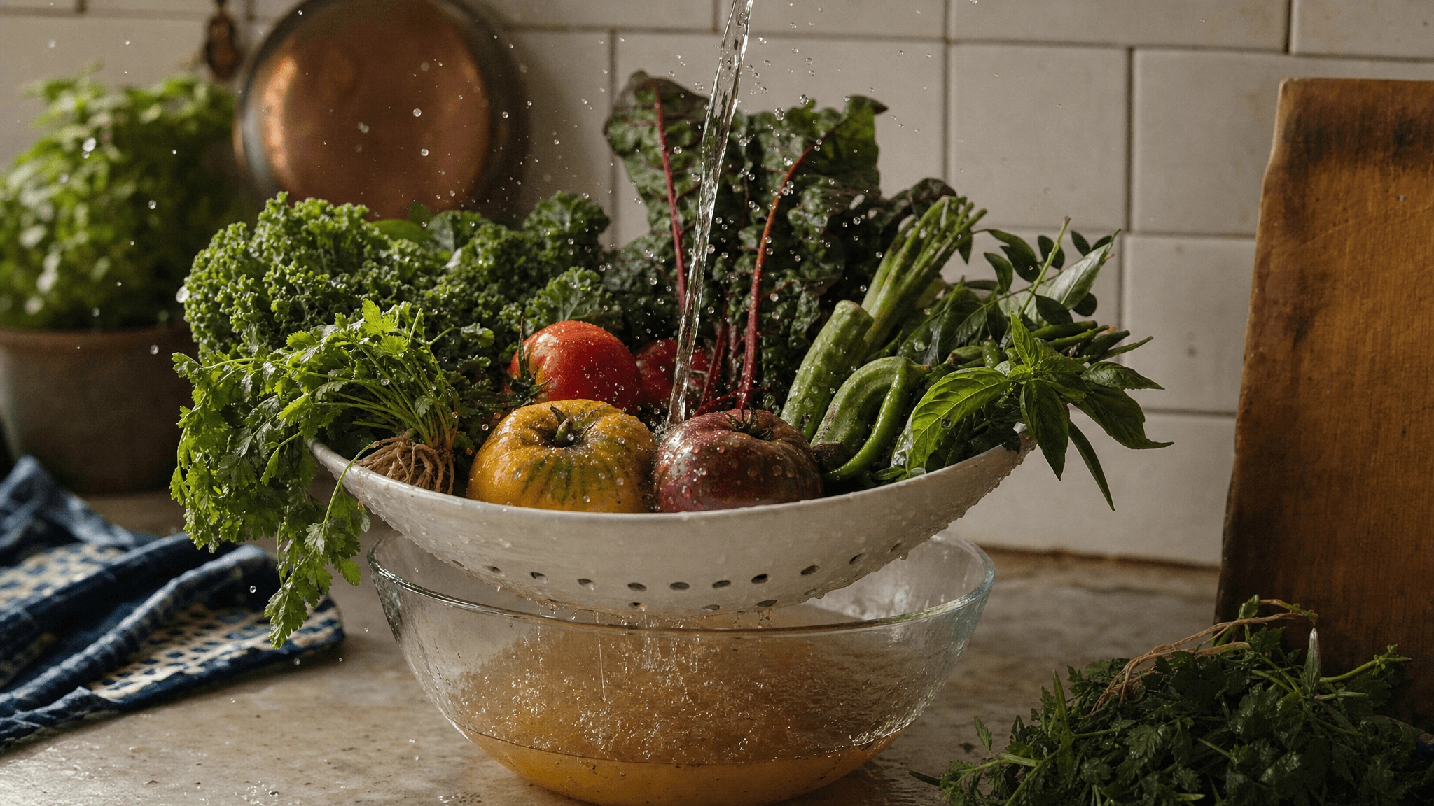 Estoqi produce wash in an Indian kitchen